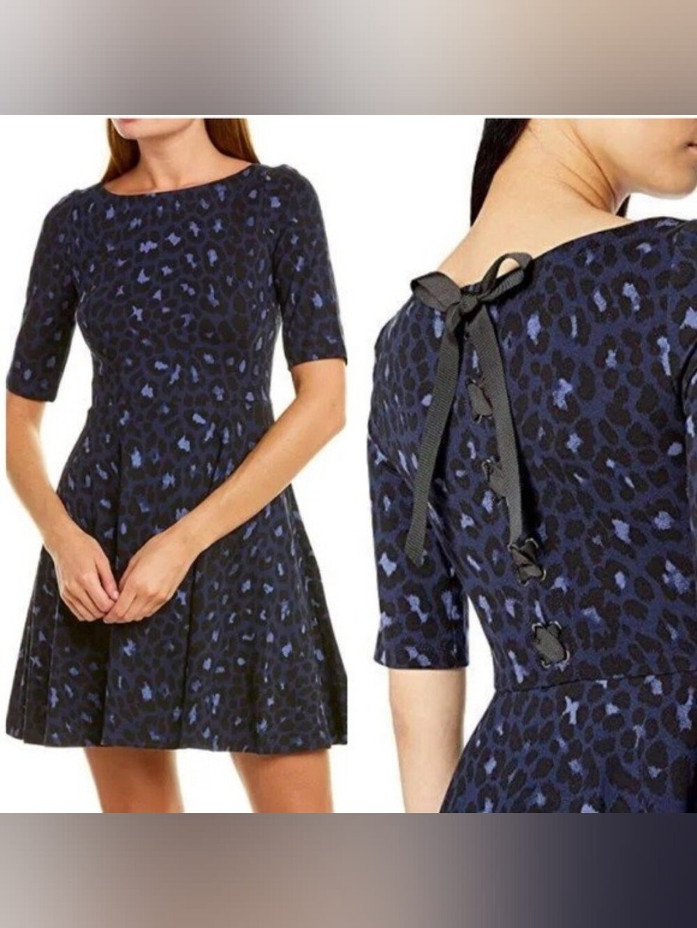 Kate Spade Leopard Fit-and-Flare Mini Dress